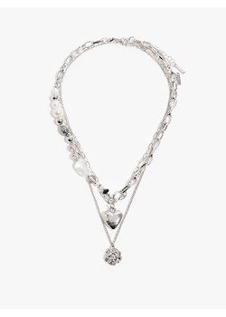 Mohito - Podwójny naszyjnik z zawieszkami - srebrny ze sklepu Mohito w kategorii Naszyjniki - zdjęcie 189186117