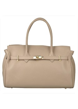 Borse in pelle duża torba skórzana beżowa rozmiar xxl ze sklepu melon.pl w kategorii Torby Shopper bag - zdjęcie 189186197