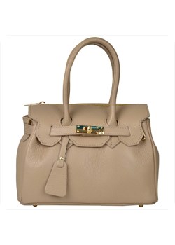 Damska torebka skóra naturalna beżowa borse in pelle ze sklepu melon.pl w kategorii Kuferki - zdjęcie 189186257