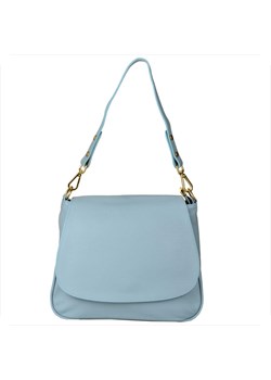 Torebka skórzana na ramię niebieska baby blue l włoska ze sklepu melon.pl w kategorii Listonoszki - zdjęcie 189186327