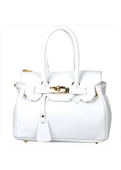 Damska torebka skóra naturalna biała borse in pelle ze sklepu melon.pl w kategorii Kuferki - zdjęcie 189186359