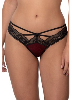 Róża Elisif figi klasyczne z koronkowym przodem czarno-bordowy ze sklepu kontri.pl w kategorii Majtki damskie - zdjęcie 189186636