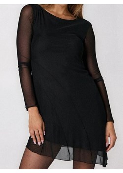 Sinsay - Sukienka z siateczkowymi wstawkami i ozdobnymi przeszyciami - czarny ze sklepu Sinsay w kategorii Sukienki - zdjęcie 189186869