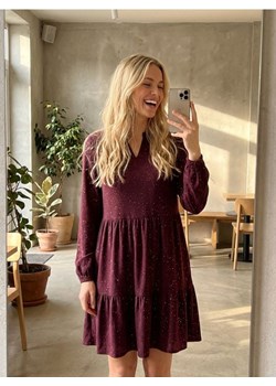 Sinsay - Sukienka mini z efektem stopniowania - bordowy ze sklepu Sinsay w kategorii Sukienki - zdjęcie 189186887
