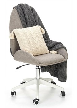 Szary tapicerowany fotel obrotowy K8-S07 ze sklepu Edinos.pl w kategorii Krzesła biurowe - zdjęcie 189187048