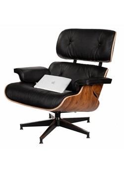 Czarny skórzany fotel prezesa do gabinetu D3-F48 ze sklepu Edinos.pl w kategorii Krzesła biurowe - zdjęcie 189187068