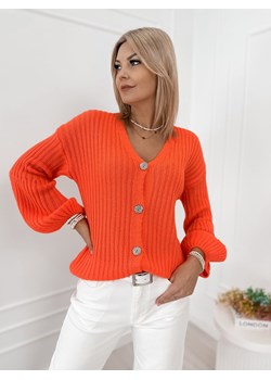 kardigan nashville pomarańczowy one size ze sklepu UBRA w kategorii Swetry damskie - zdjęcie 189188608