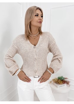 kardigan nashville beżowy one size ze sklepu UBRA w kategorii Swetry damskie - zdjęcie 189188619