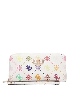 Portfel Guess Emelie Logo Slg SWGP99 28146 Biały ze sklepu eobuwie.pl w kategorii Portfele damskie - zdjęcie 189189029