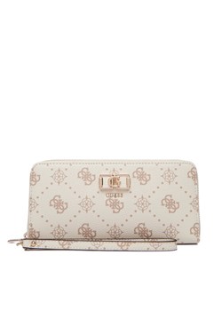 Guess Portfel Emelie Logo Slg SWGP99 28146 Beżowy ze sklepu MODIVO w kategorii Portfele damskie - zdjęcie 189191198