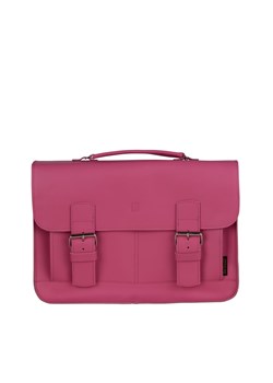 różowa torba skórzana Brooklyn na ramię i do ręki ze sklepu Słoń Torbalski w kategorii Listonoszki - zdjęcie 189191885