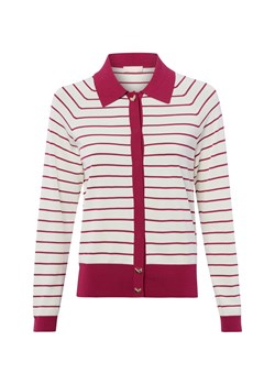 Liu Jo Collection Kardigan damski Kobiety Sztuczne włókno bordowy w paski ze sklepu vangraaf w kategorii Swetry damskie - zdjęcie 189191999