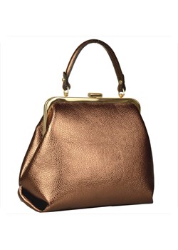 Damska torebka stare złoto metalik skóra naturalna bigiel retro ze sklepu melon.pl w kategorii Listonoszki - zdjęcie 189192058