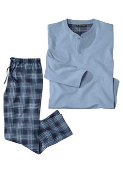 Piżama w kratę z dżerseju ze sklepu Atlas For Men w kategorii Piżamy męskie - zdjęcie 189192068