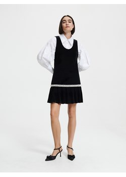 Reserved - Welurowa sukienka mini - czarny ze sklepu Reserved w kategorii Sukienki - zdjęcie 189192258