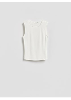 Reserved - Top z wiskozą - złamana biel ze sklepu Reserved w kategorii Bluzki damskie - zdjęcie 189192326