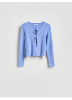 Reserved - Kardigan z wiązaniem - niebieski ze sklepu Reserved w kategorii Swetry damskie - zdjęcie 189192486
