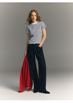 Reserved - Bawełniany t-shirt w paski - niebieski ze sklepu Reserved w kategorii Bluzki damskie - zdjęcie 189192505