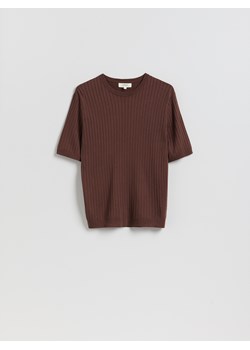 Reserved - T-shirt z dodatkiem CIRCULOSE® - brązowy ze sklepu Reserved w kategorii T-shirty męskie - zdjęcie 189192519