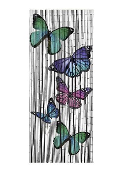 Wenko Kurtyna drzwiowa "Butterflies" w kolorze białym ze wzorem - dł. 200 x 90 cm ze sklepu Limango Polska w kategorii Tekstylia - zdjęcie 189194149