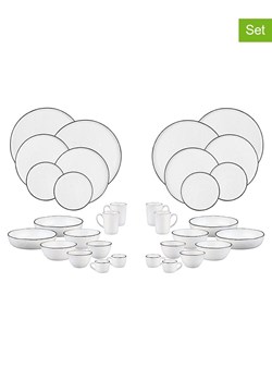 Björn 32-częściowy zestaw talerzy "Pure" w kolorze biało-czarnym ze sklepu Limango Polska w kategorii Naczynia - zdjęcie 189194949