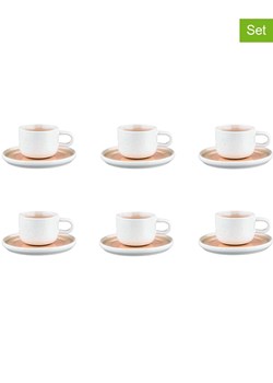 Björn Filiżanki (6 szt.) "Oxygen" w kolorze jasnoróżowym do kawy - 200 ml ze sklepu Limango Polska w kategorii Dzbanki i zaparzacze - zdjęcie 189196288