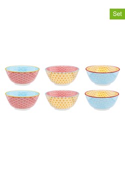 Björn Miski śniadaniowe (6 szt.) w kolorze czerwono-żółto-błękitnym - Ø 15 cm ze sklepu Limango Polska w kategorii Naczynia - zdjęcie 189196327