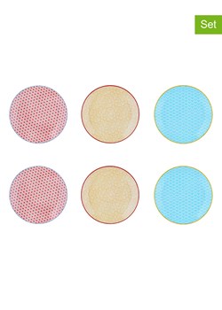 Björn Talerzyki deserowe (6 szt.) w kolorze czerwono-żółto-błękitnym - Ø 21 cm ze sklepu Limango Polska w kategorii Naczynia - zdjęcie 189196355