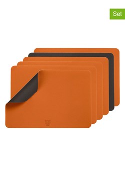 Björn Podkładki (6 szt.) w kolorze brązowo-pomarańczowym - 44,5 x 30 cm ze sklepu Limango Polska w kategorii Podkładki na stół - zdjęcie 189197249