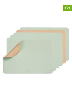 Björn Podkładki (6 szt.) w kolorze jasnoróżowo-jasnozielonym - 44,5 x 30 cm ze sklepu Limango Polska w kategorii Podkładki na stół - zdjęcie 189197257