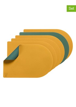 Björn Podkładki (6 szt.) w kolorze musztardowo-ciemnozielonym - 44,5 x 30 cm ze sklepu Limango Polska w kategorii Podkładki na stół - zdjęcie 189197337