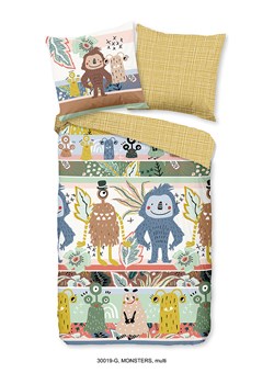Good Morning Komplet pościeli "Monsters" w kolorze żółtym ze wzorem ze sklepu Limango Polska w kategorii Pościel dziecięca - zdjęcie 189198706