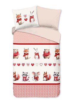 Good Morning Komplet pościeli flanelowej "Timmy" w kolorze biało-czerwonym ze sklepu Limango Polska w kategorii Pościel dziecięca - zdjęcie 189198877