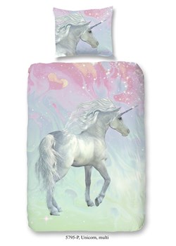 Good Morning Komplet pościeli "Unicorn" w kolorze zielono-różowym ze sklepu Limango Polska w kategorii Pościel dziecięca - zdjęcie 189198887
