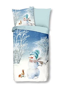 Good Morning Komplet pościeli flanelowej "Cold" w kolorze niebieskim ze sklepu Limango Polska w kategorii Pościel dziecięca - zdjęcie 189198905