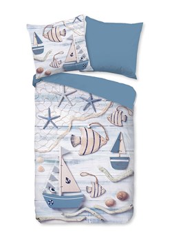 Good Morning Komplet pościeli "Maritim" w kolorze biało-niebieskim ze sklepu Limango Polska w kategorii Pościele - zdjęcie 189198945