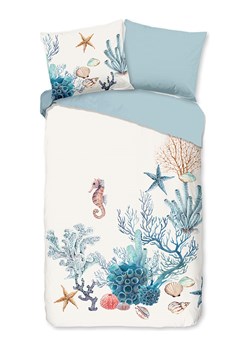 Good Morning Komplet pościeli "Reine" w kolorze biało-turkusowym ze sklepu Limango Polska w kategorii Pościele - zdjęcie 189199159