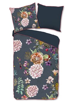 Descanso Komplet pościeli satynowej "Parma" w kolorze antracytowym ze wzorem ze sklepu Limango Polska w kategorii Pościele - zdjęcie 189199336