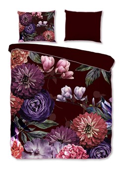 Descanso Komplet pościeli satynowej "Bloomie" w kolorze bordowym ze wzorem ze sklepu Limango Polska w kategorii Pościele - zdjęcie 189199357