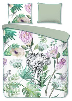 Descanso Komplet pościeli satynowej "Volterra" w kolorze fioletowo-zielonym ze sklepu Limango Polska w kategorii Pościele - zdjęcie 189199385