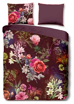 Descanso Komplet pościeli satynowej "Simone" w kolorze bordowym ze wzorem ze sklepu Limango Polska w kategorii Pościele - zdjęcie 189199387