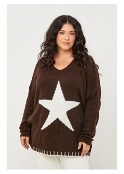 Curvy Lady Sweter w kolorze brązowym ze sklepu Limango Polska w kategorii Swetry damskie - zdjęcie 189199837