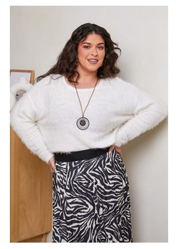 Curvy Lady Sweter w kolorze białym ze sklepu Limango Polska w kategorii Swetry damskie - zdjęcie 189199937