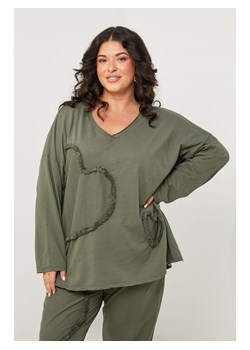 Curvy Lady Koszulka w kolorze khaki ze sklepu Limango Polska w kategorii Bluzki damskie - zdjęcie 189200077