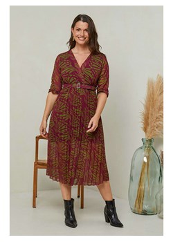 Curvy Lady Sukienka w kolorze bordowo-zielonym ze sklepu Limango Polska w kategorii Sukienki - zdjęcie 189200147