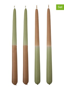 Bloomingville Świece (4 szt.) "Burma" w kolorze jasnobrązowo-zielonym - 4x 75 g ze sklepu Limango Polska w kategorii Świece i dyfuzory - zdjęcie 189201615