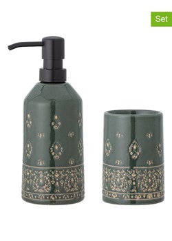 Bloomingville 2-częściowy zestaw "Cheran" w kolorze zielono-beżowym ze sklepu Limango Polska w kategorii Dozowniki do mydła - zdjęcie 189201706