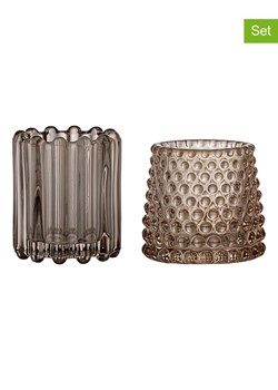 Bloomingville Świeczniki (2 szt.) "Rosslin" w kolorze brązowym ze sklepu Limango Polska w kategorii Świeczniki - zdjęcie 189202346