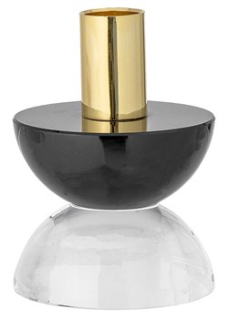 Bloomingville Świecznik "Etel" w kolorze czarno-złotym - wys. 10,5 x Ø 8 cm ze sklepu Limango Polska w kategorii Świeczniki - zdjęcie 189202875