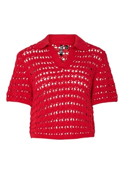Pieces Koszulka "Filuca" w kolorze czerwonym ze sklepu Limango Polska w kategorii Bluzki damskie - zdjęcie 189205485